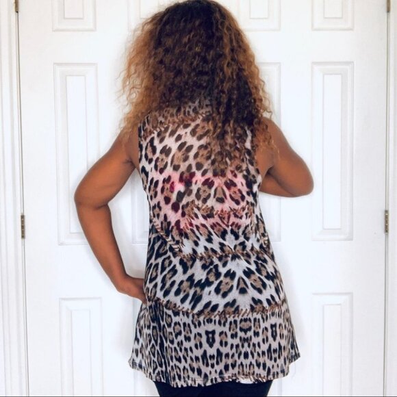 DAME INC. Animal print sleeveless long  top - Picture 4 of 12